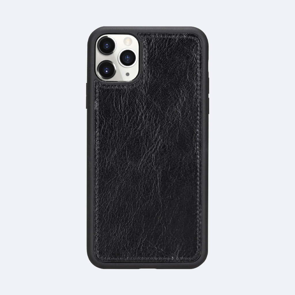 Oxa iPhone 13 Pro Max Leather Wallet Case - Black