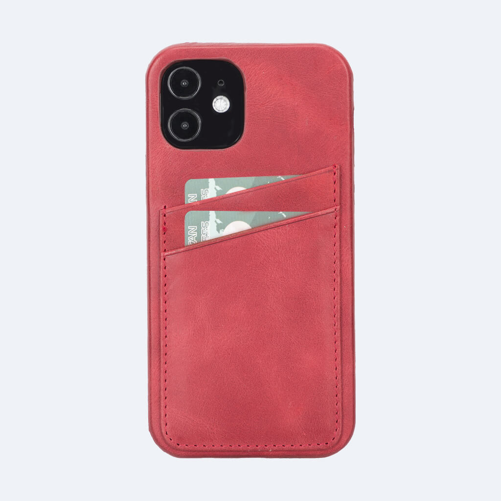 iphone 12 leather case with credit card holder