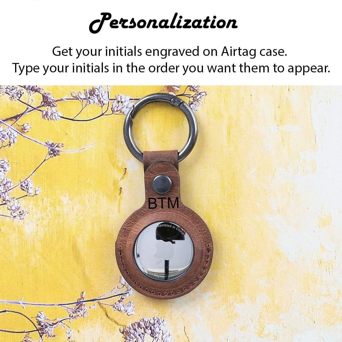 Tori AirTag Leather Key Ring - Oxa Leather 42