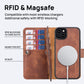 iPhone 15 Leather Double Wallet Case