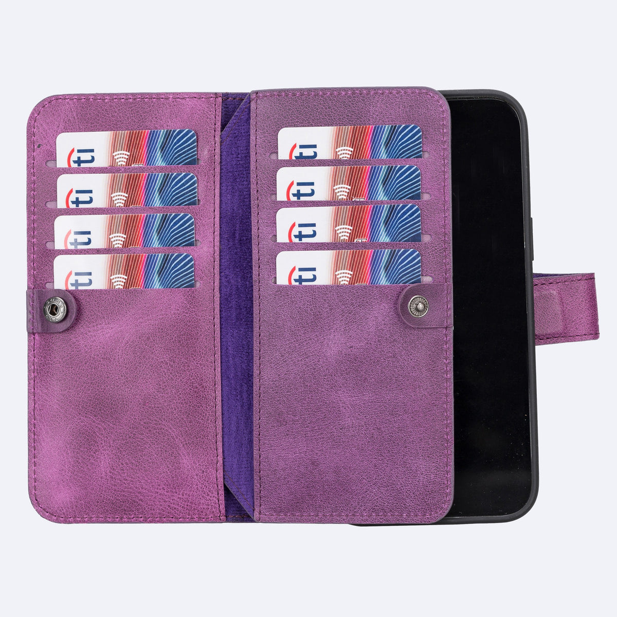 iPhone 15 Leather Double Wallet Case