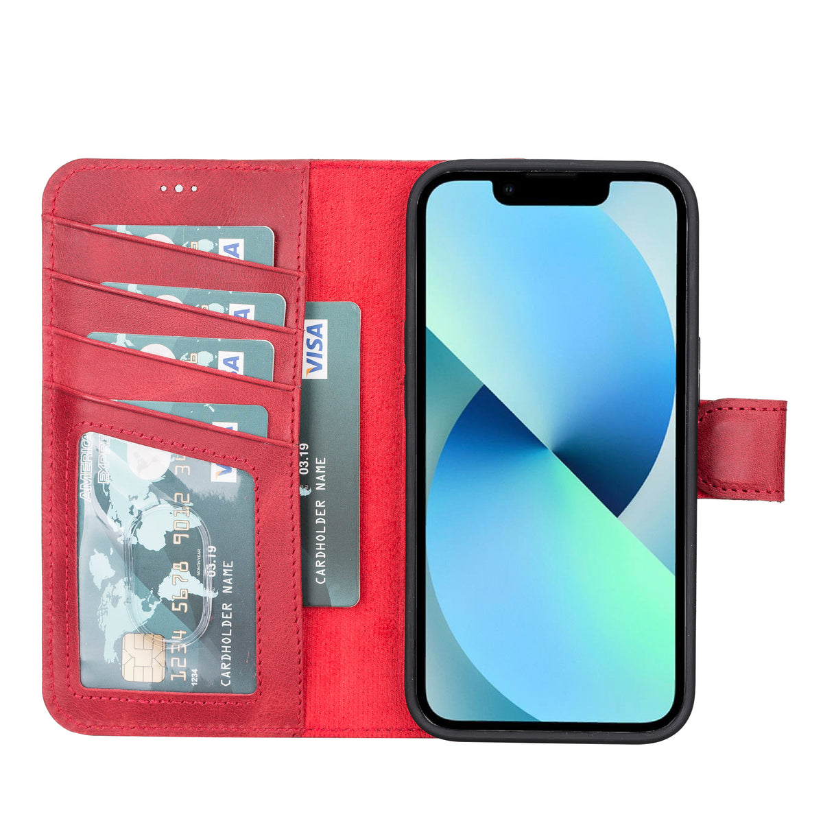 iPhone 13 Pro Leather Wallet Case