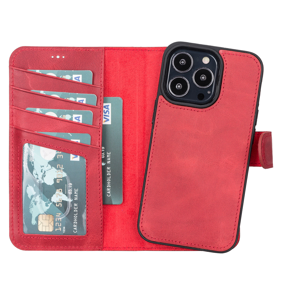 iPhone 13 Pro Leather Wallet Case