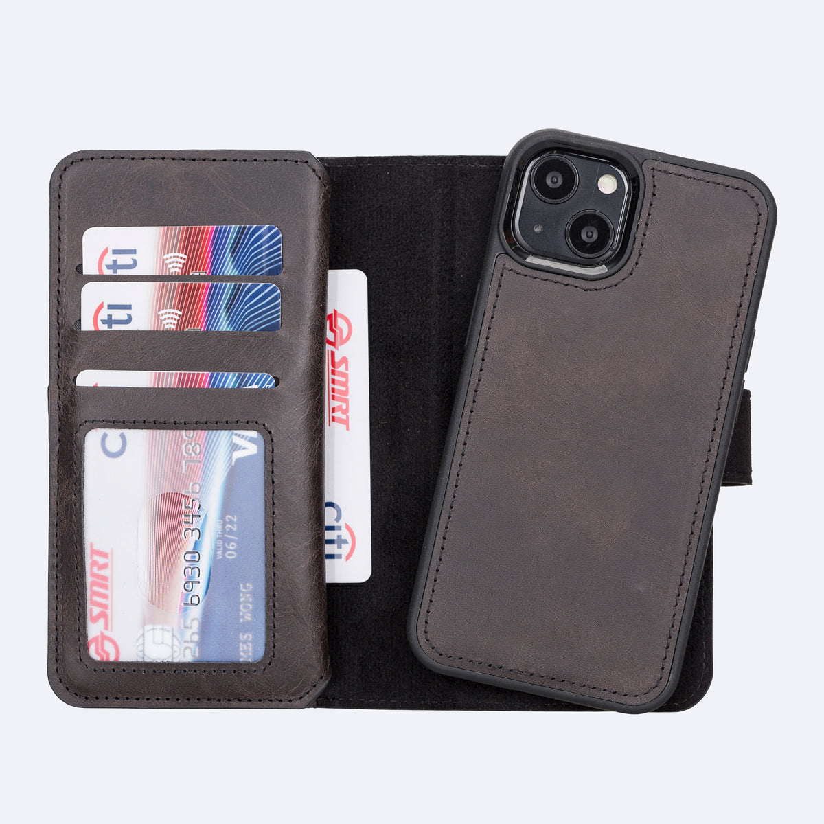 iPhone 13 Leather Double Wallet Case