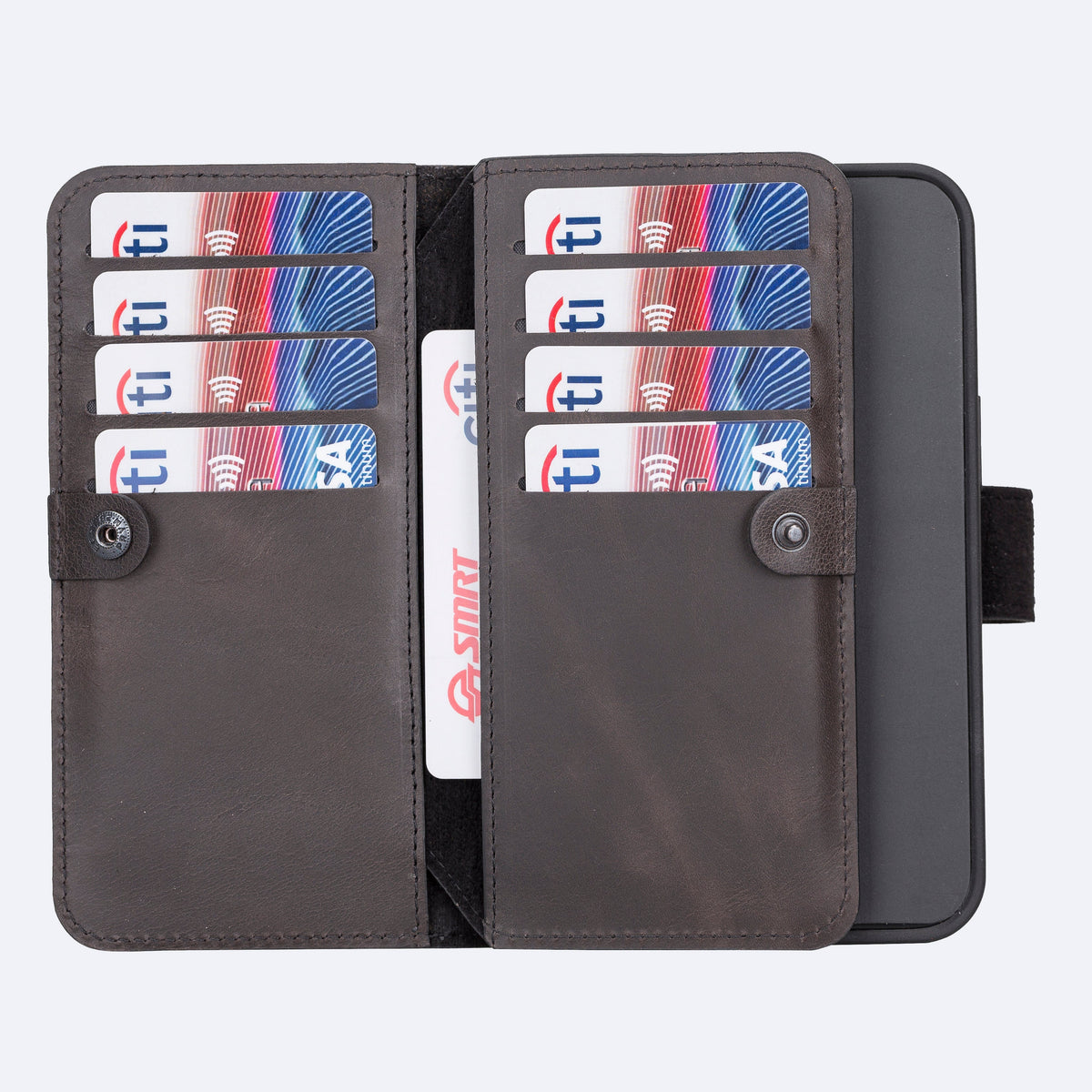 iPhone 13 Mini Leather Double Wallet Case