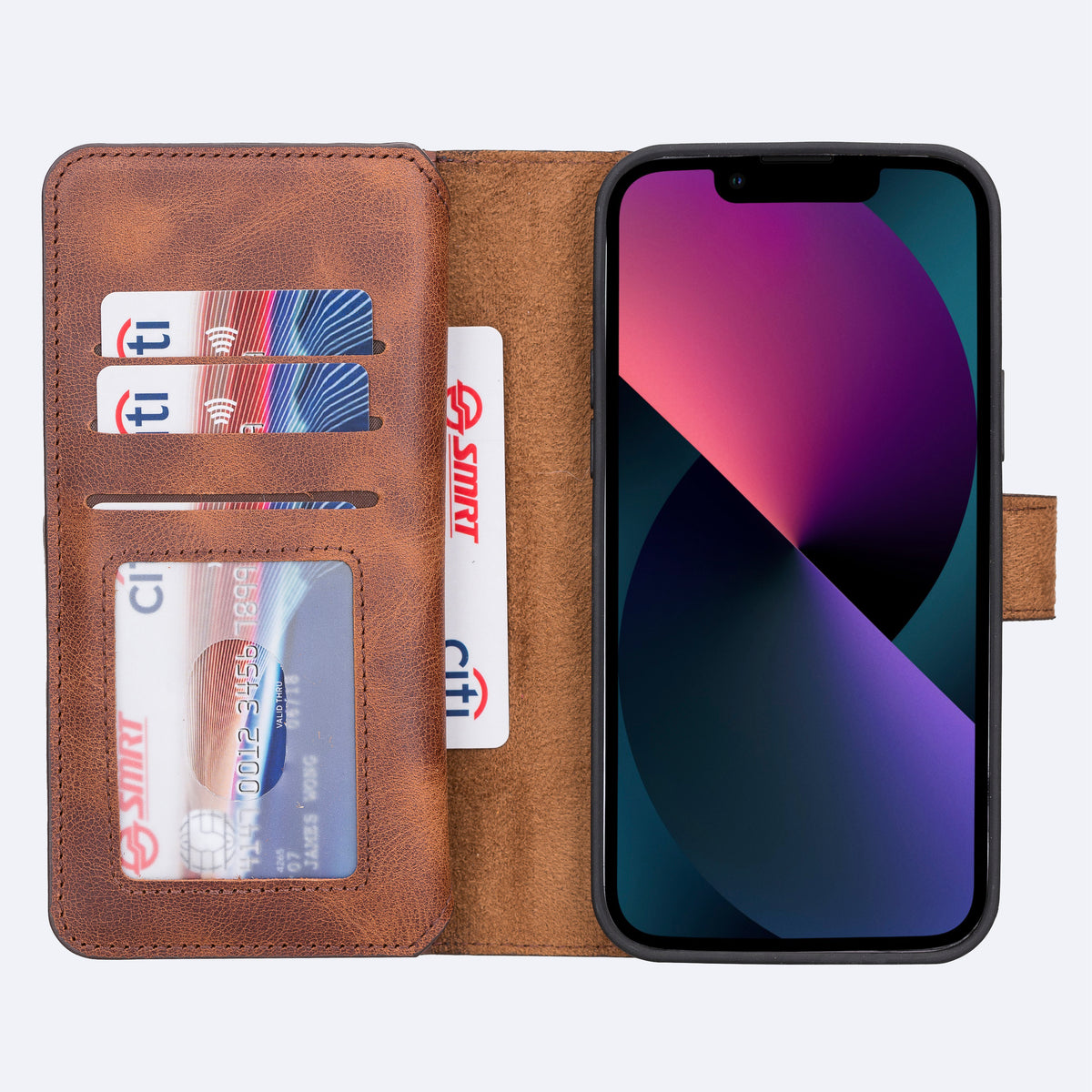 iPhone 13 Pro Max Leather Double Wallet Case