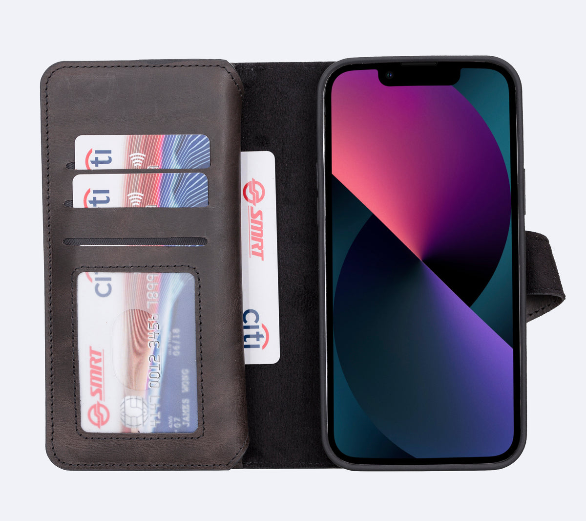 iPhone 13 Pro Leather Double Wallet Case
