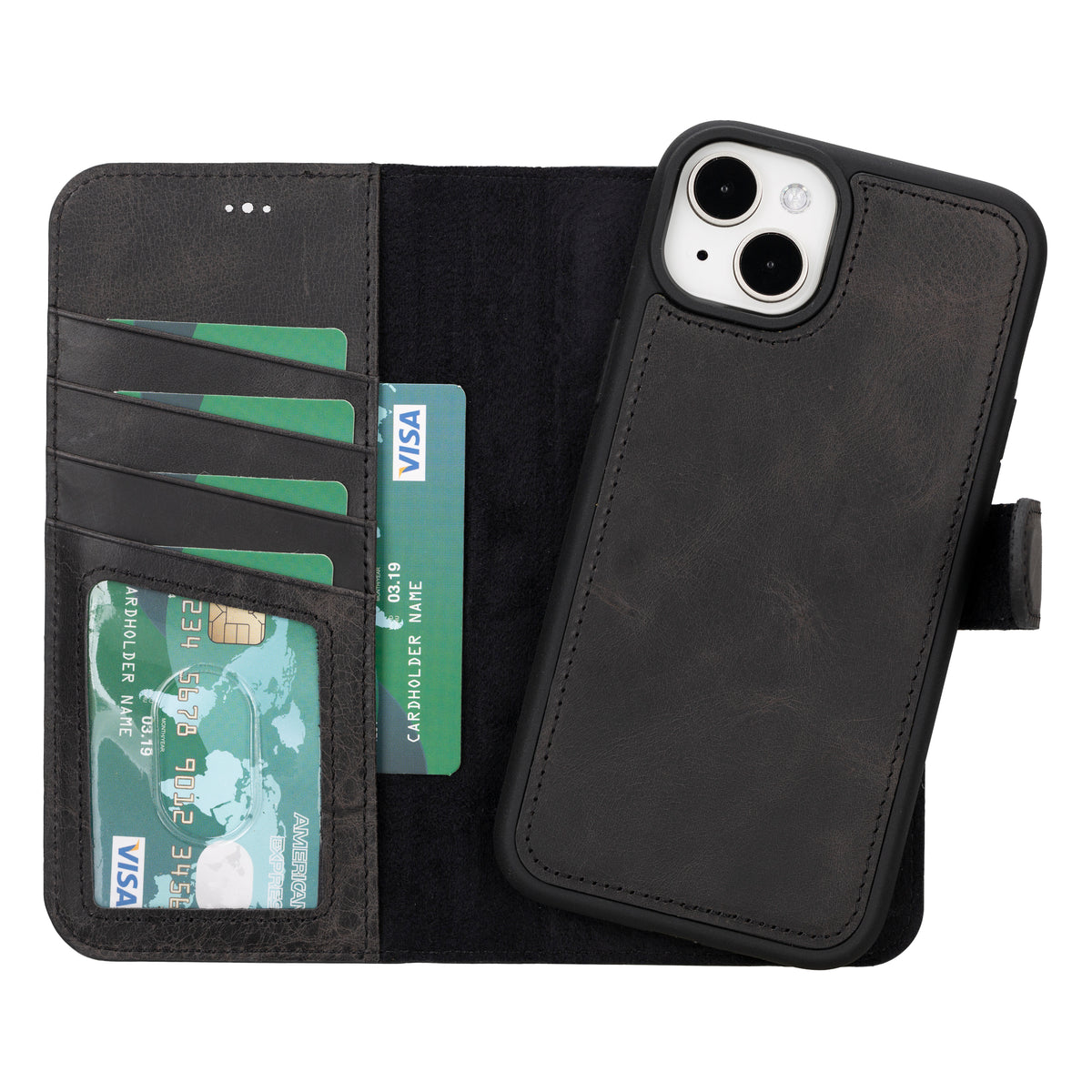 iPhone 15 Plus Snap-On Leather Case