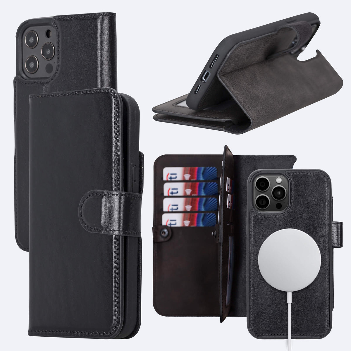 iPhone 12 Pro Max Leather Double Wallet Case