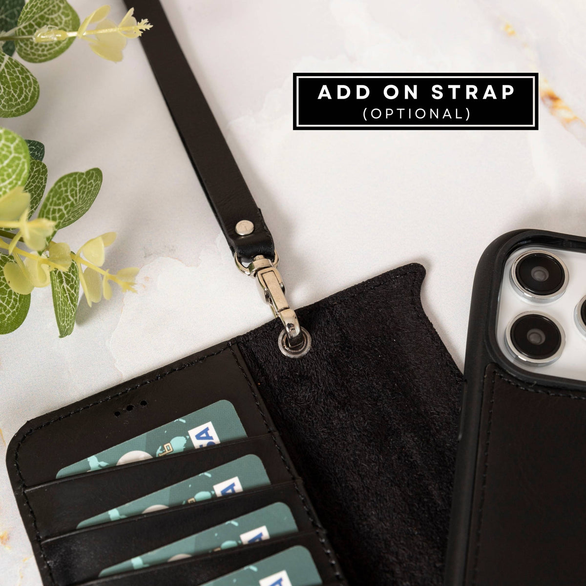 iPhone 15 Leather Wallet Case