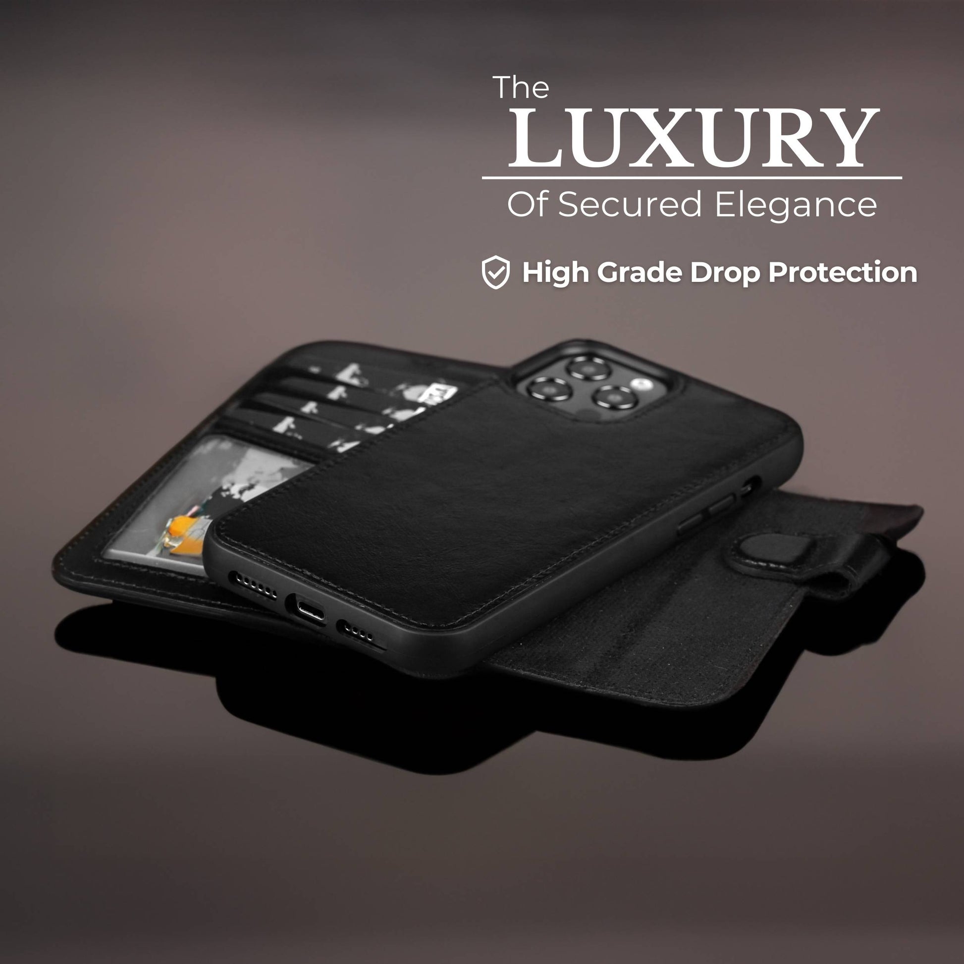 AUCCGL Luxury iPhone 13 Pro Max Wallet Case Designer PU Leather