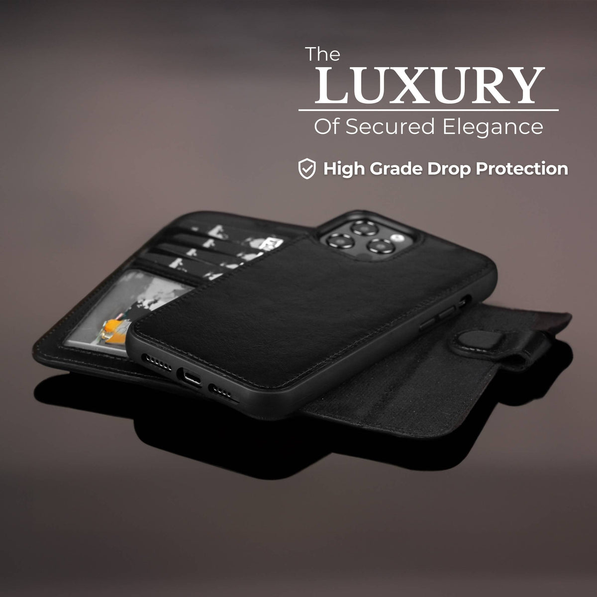 iPhone XR Leather Wallet Case