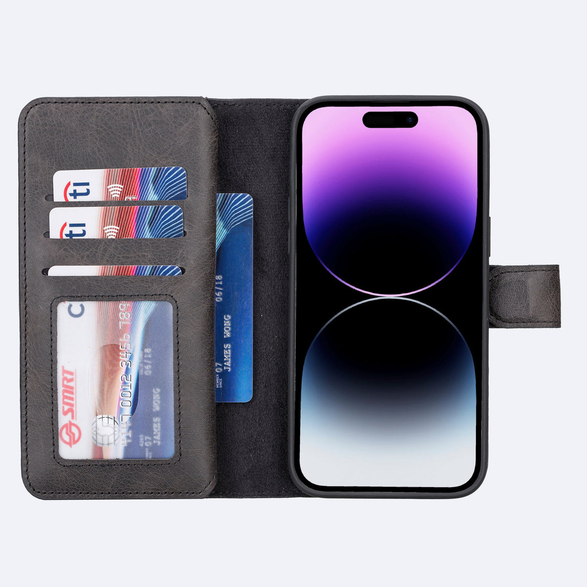 iPhone 15 Pro Max Leather Double Wallet Case