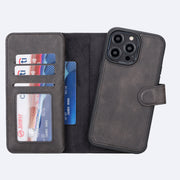 iPhone 15 Pro Max Leather Double Wallet Case