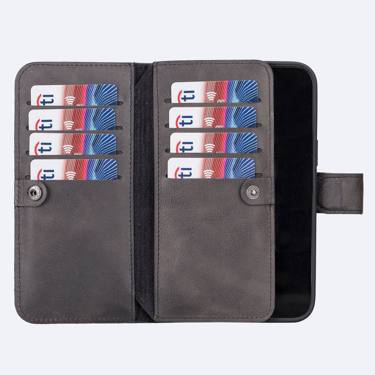 iPhone 14 Pro Max Leather Double Wallet Case