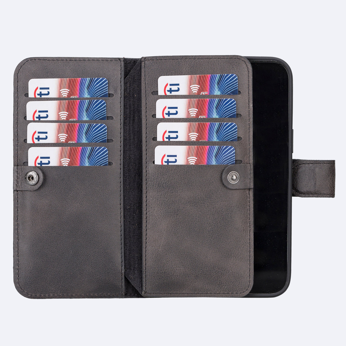 iPhone 15 Pro Max Leather Double Wallet Case