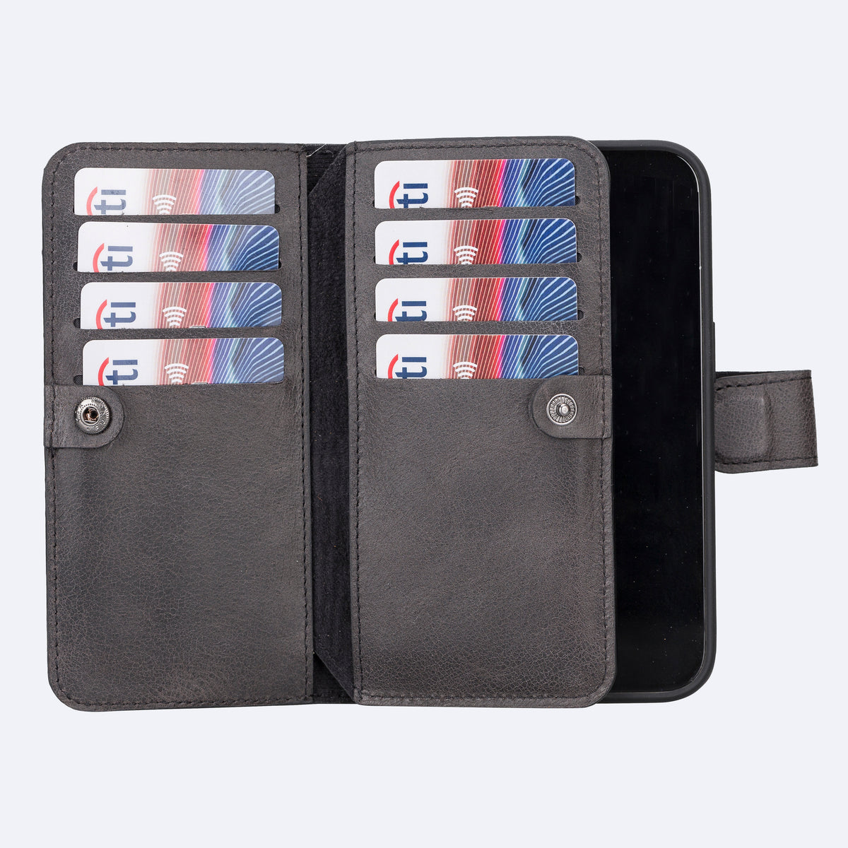 iPhone 14 Pro Leather Double Wallet Case