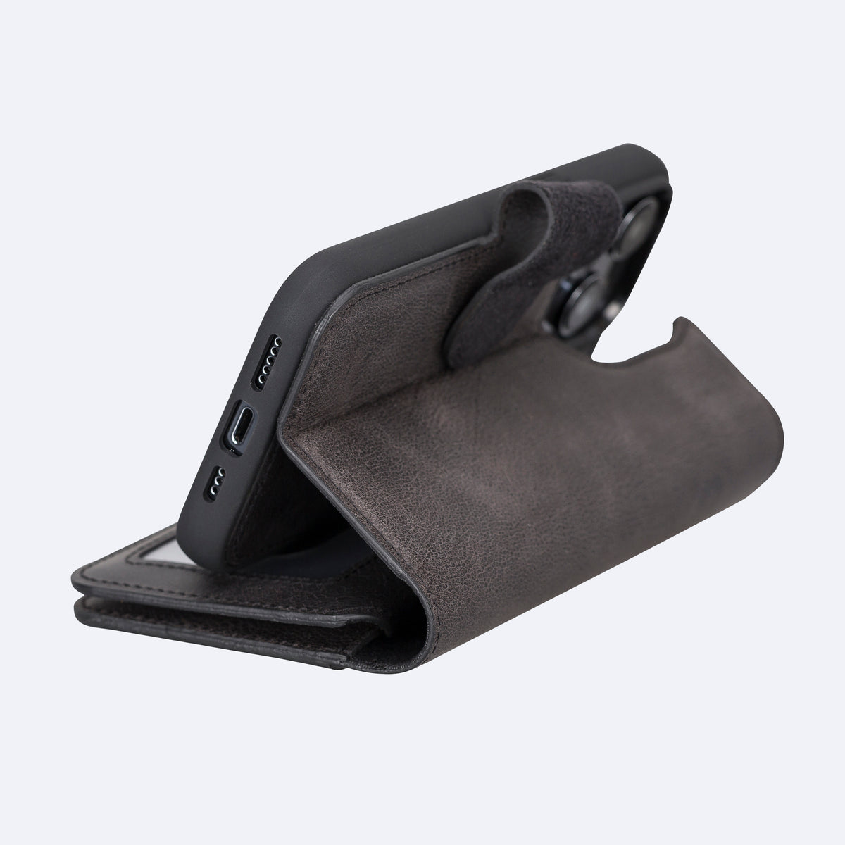 iPhone 14 Pro Leather Double Wallet Case