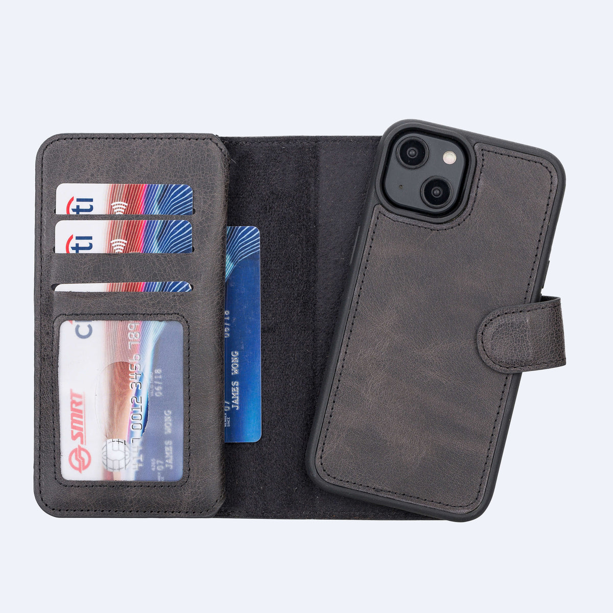 iPhone 14  Leather Double Wallet Case
