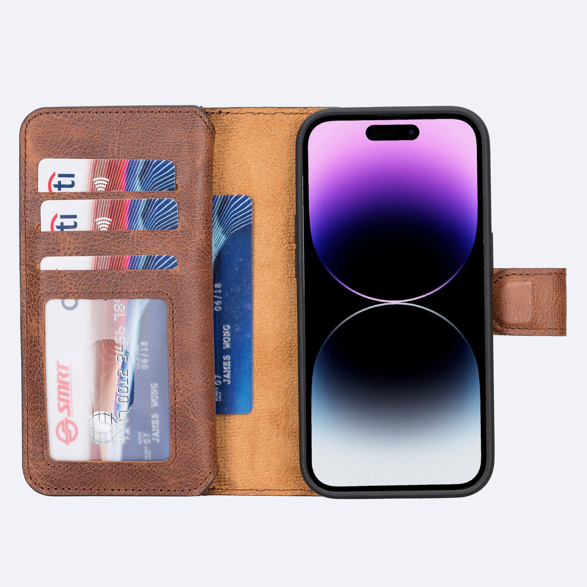 iPhone 15 Plus Leather Double Wallet Case