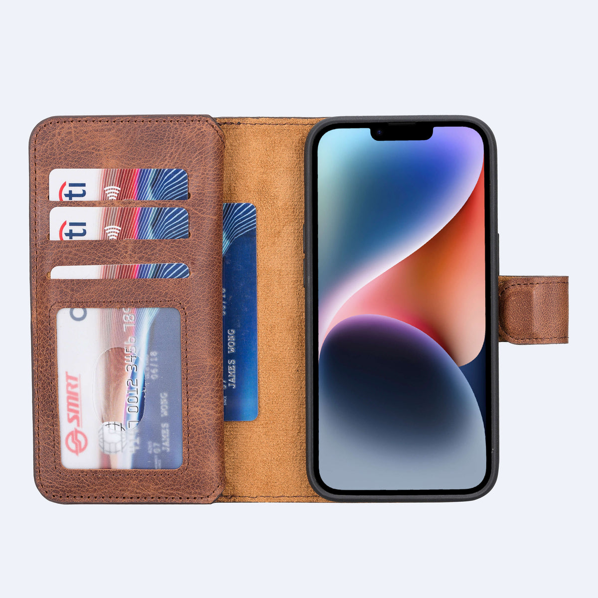 iPhone 14  Leather Double Wallet Case