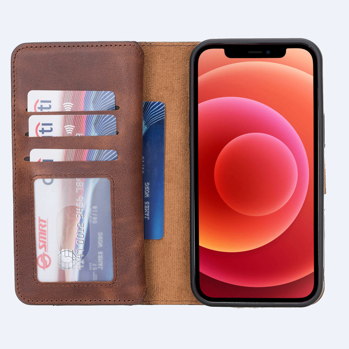 iPhone 12 Pro Max Leather Double Wallet Case