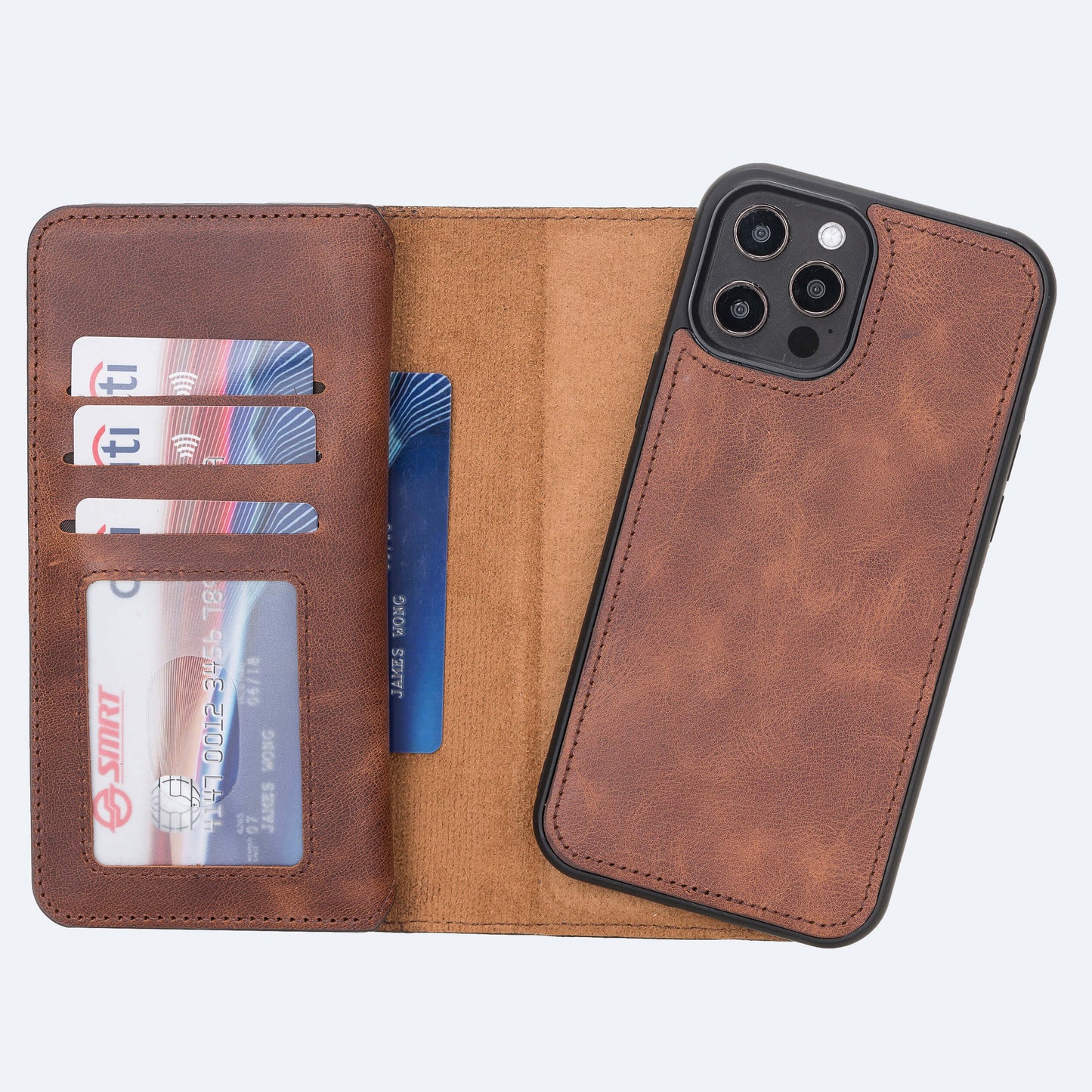 iPhone 12 Pro Max Leather Double Wallet Case
