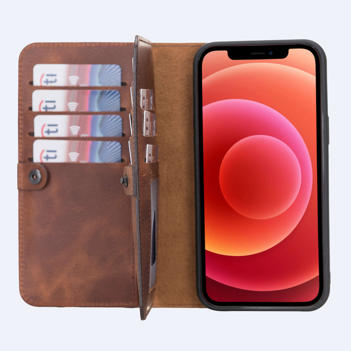 iPhone 12 Pro Max Leather Double Wallet Case