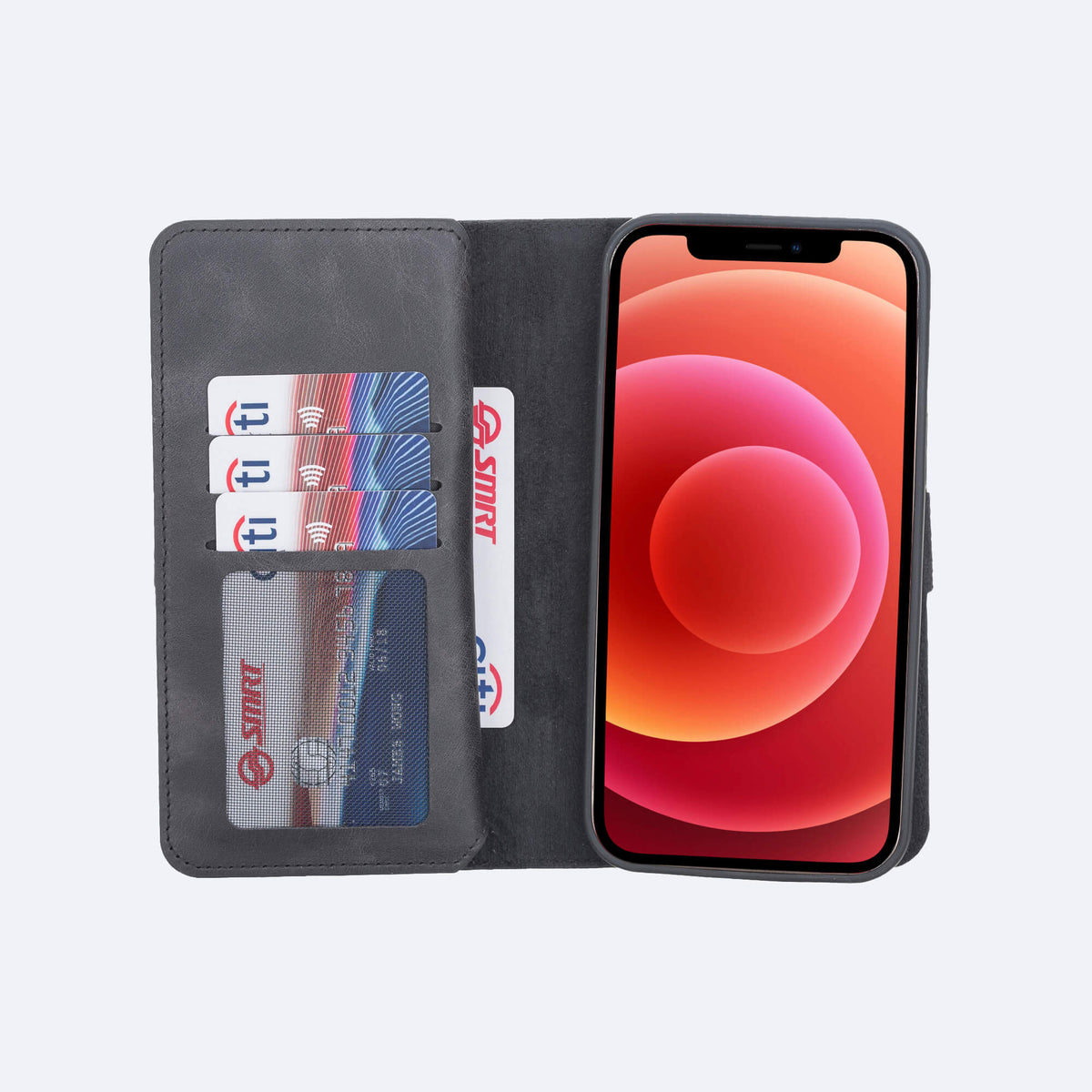iPhone 12 Pro Max Leather Double Wallet Case