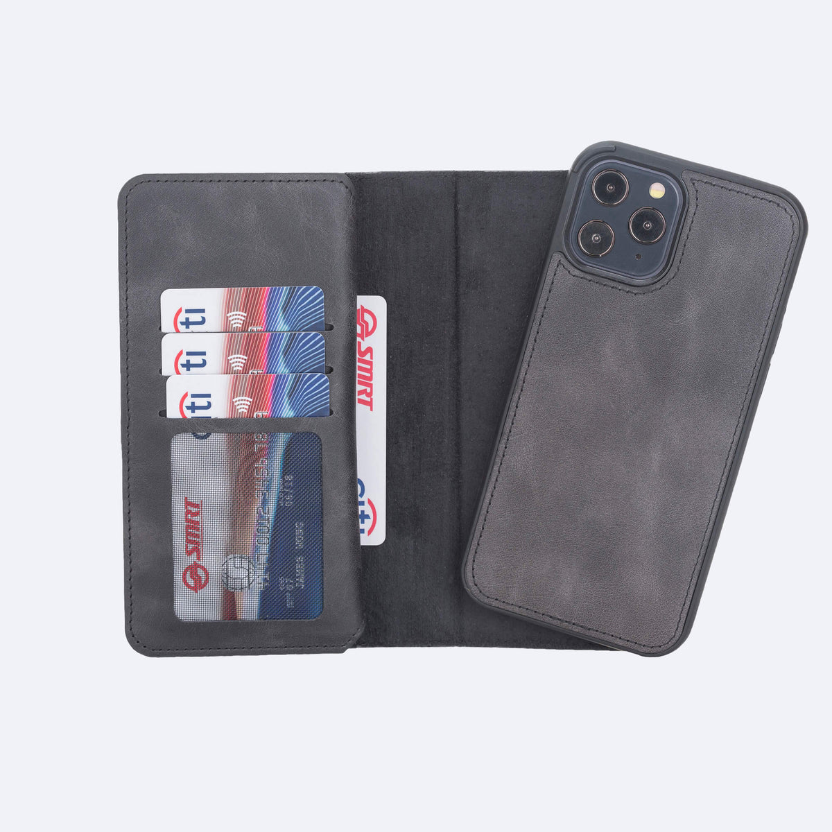 iPhone 12 Pro Max Leather Double Wallet Case