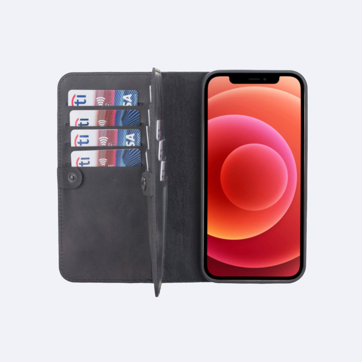 iPhone 12 Pro Max Leather Double Wallet Case