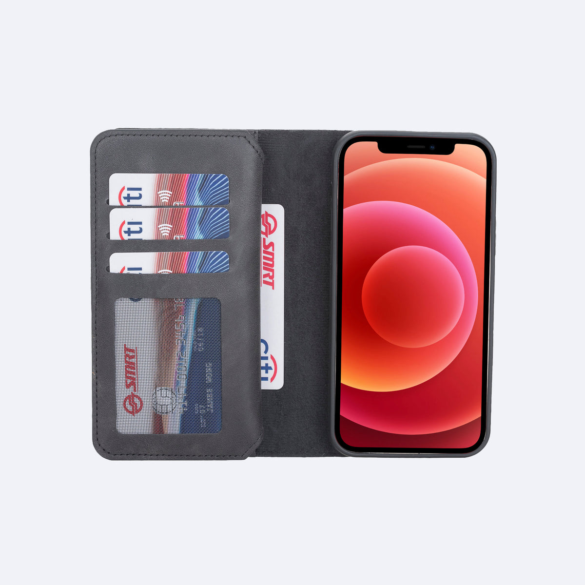 iPhone 12 Pro Leather Double Wallet Case