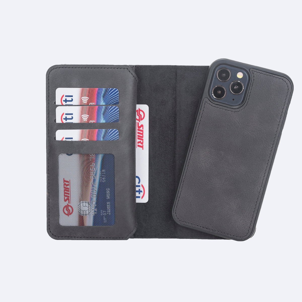 iPhone 12 Mini Leather Double Wallet Case
