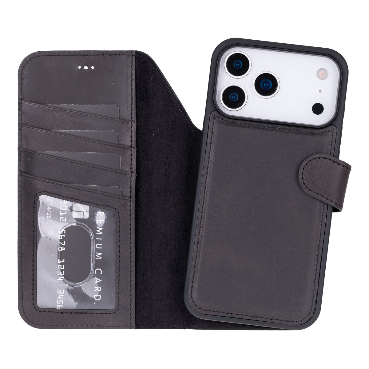 iPhone 18 Pro Max Leather Double Wallet Case