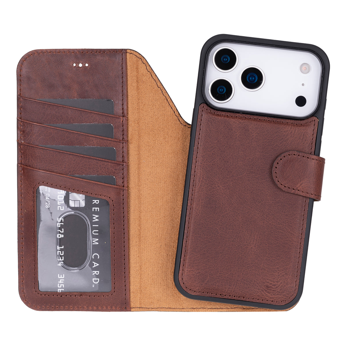 iPhone 18 Pro Leather Double Wallet Case