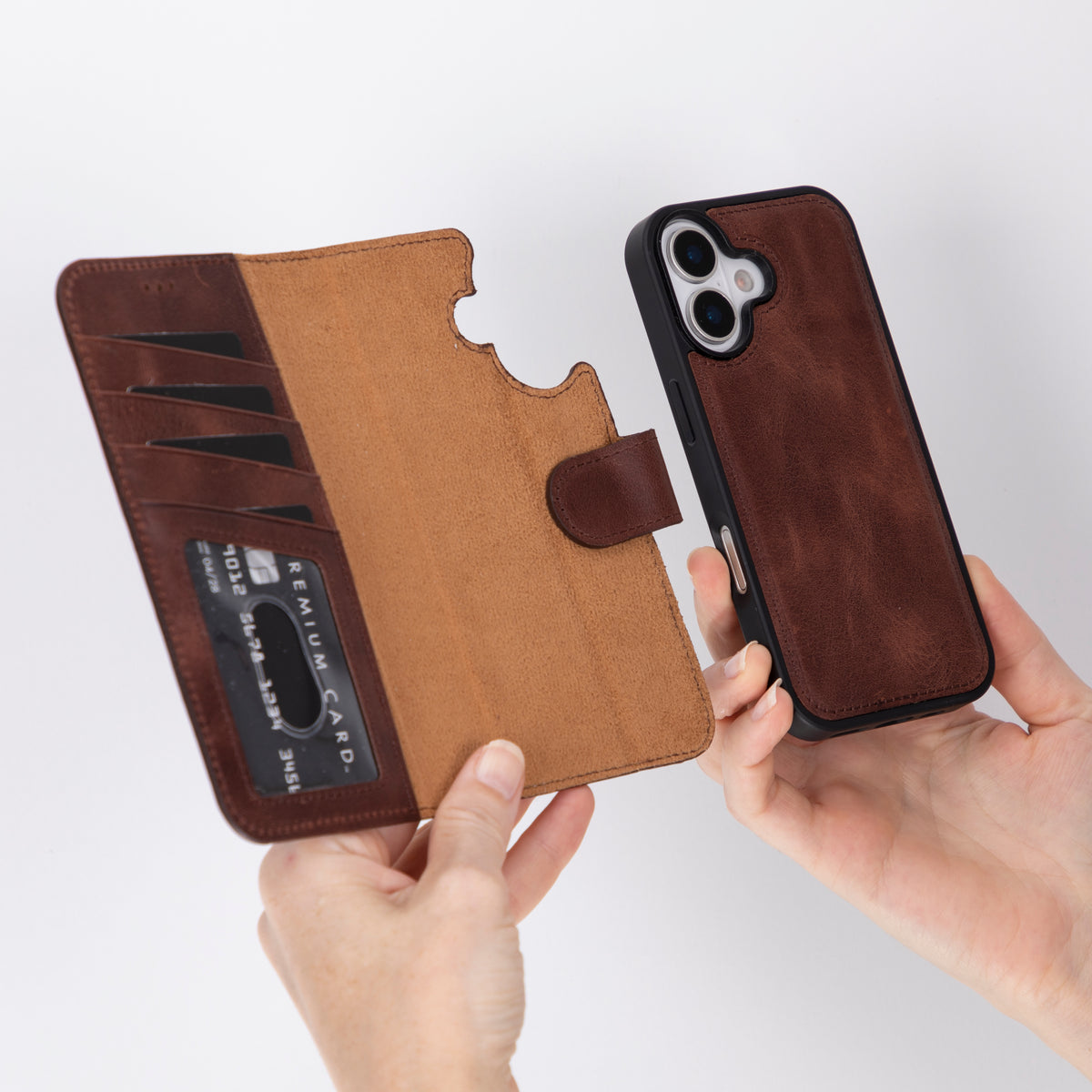 iPhone 17 Leather Wallet Case
