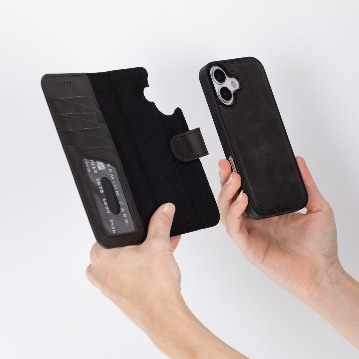 iPhone 17 Leather Wallet Case