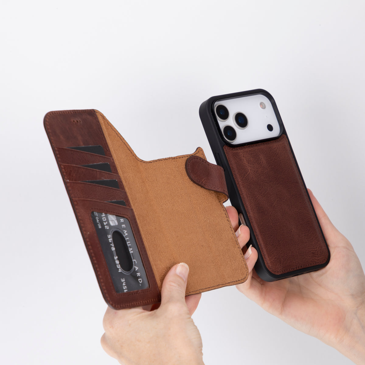 iPhone 18 Pro Max Leather Double Wallet Case