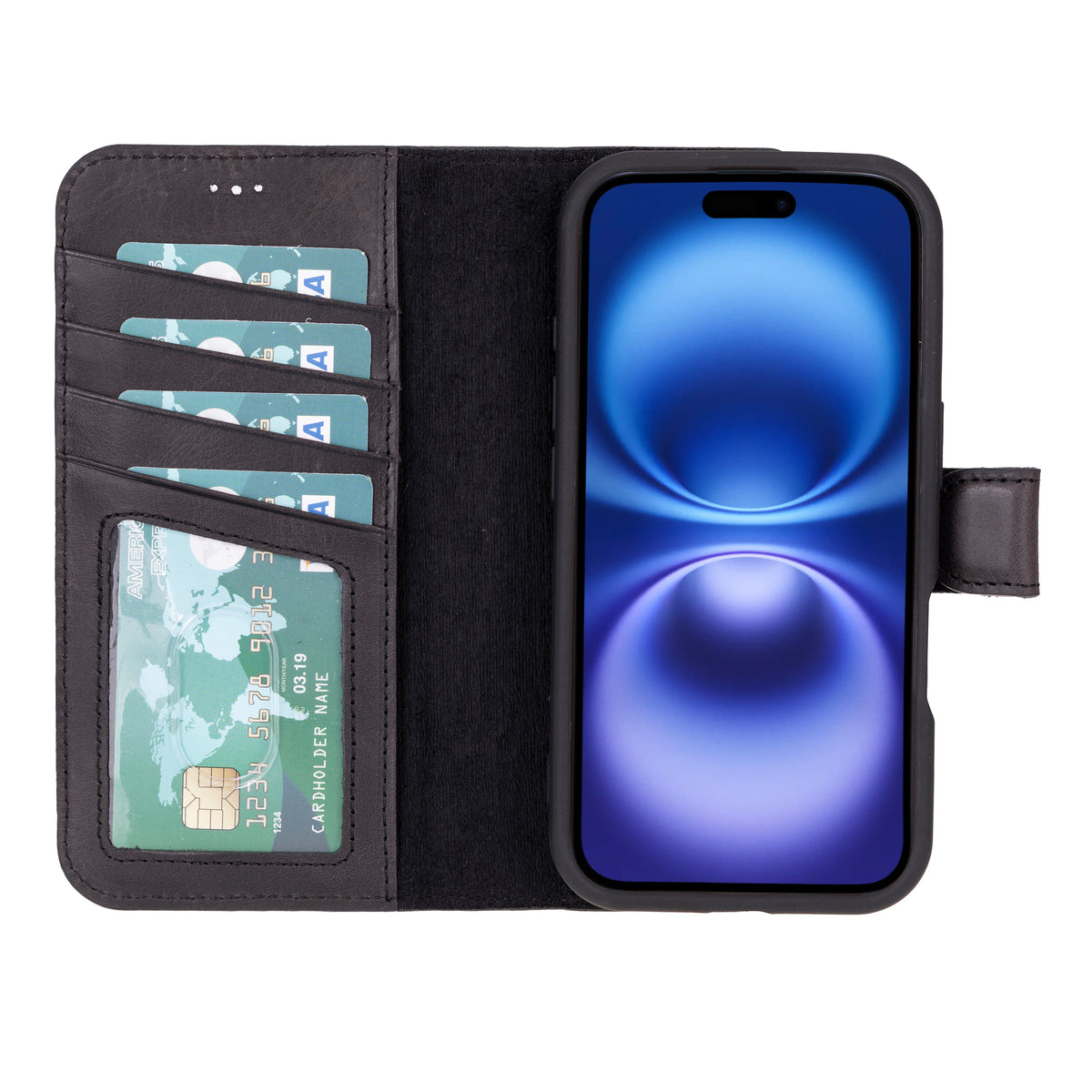 iPhone 16 Leather Wallet Case