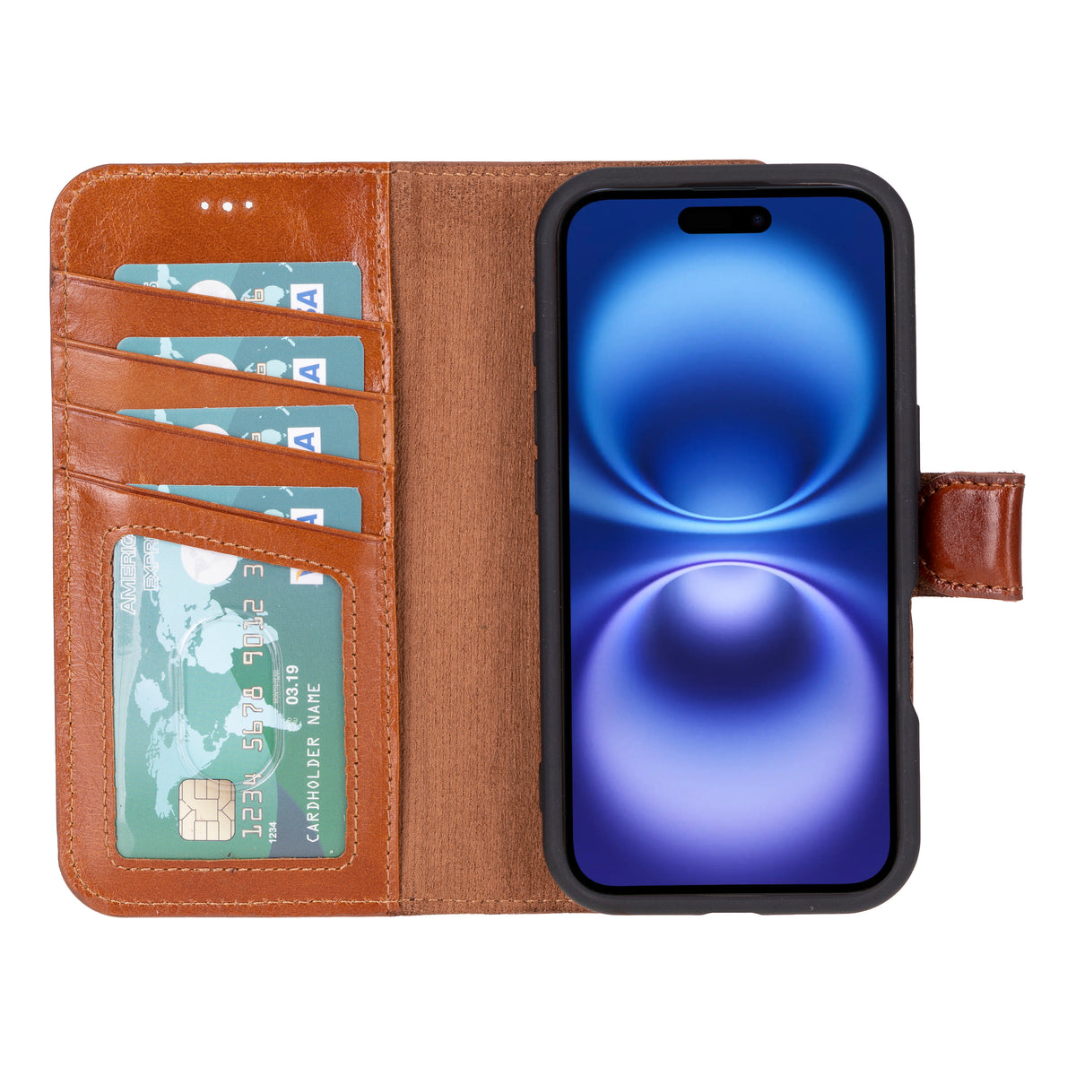 iPhone 16 Leather Wallet Case