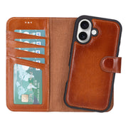 iPhone 16 Leather Wallet Case