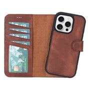 iPhone 16 Pro Max Leather Wallet Case
