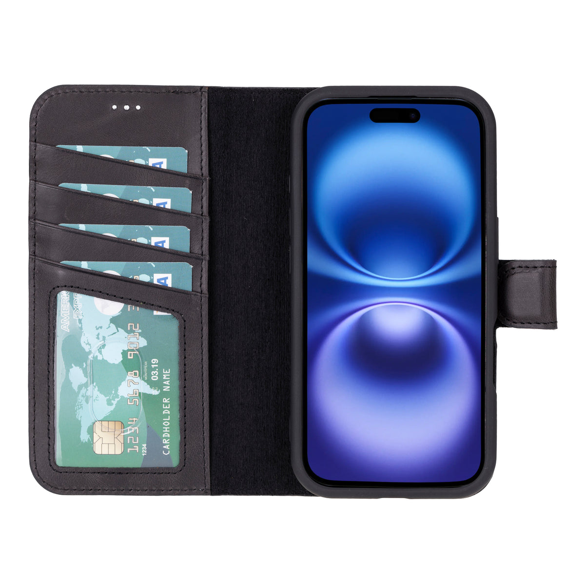 iPhone 16 Pro Leather Wallet Case