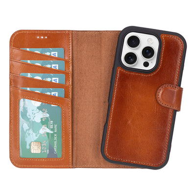 iPhone 16 Pro Leather Wallet Case