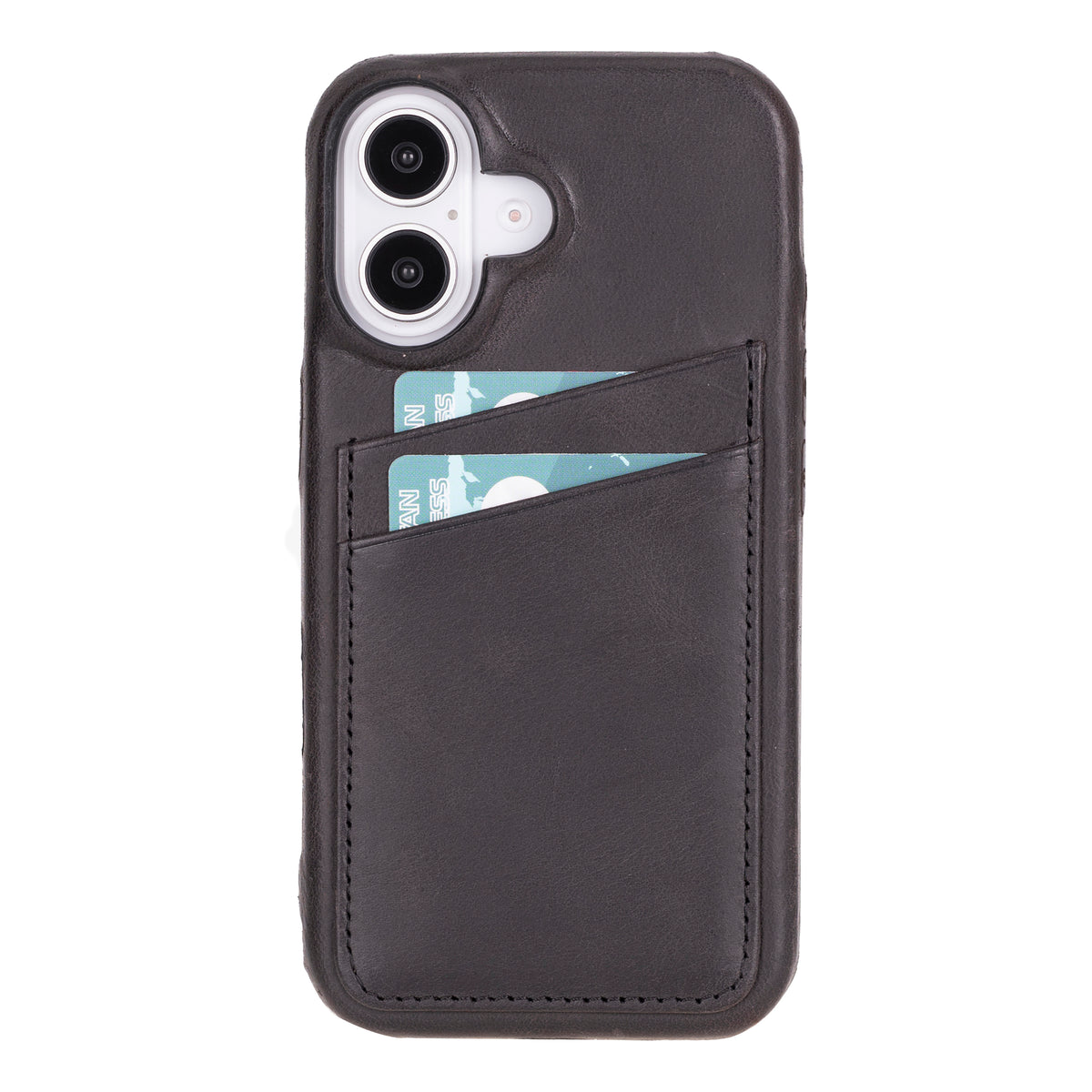 iPhone 16 Plus Leather Case with Card Holder