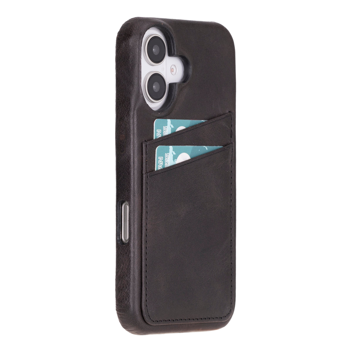 iPhone 16 Leather Case with Card Holder