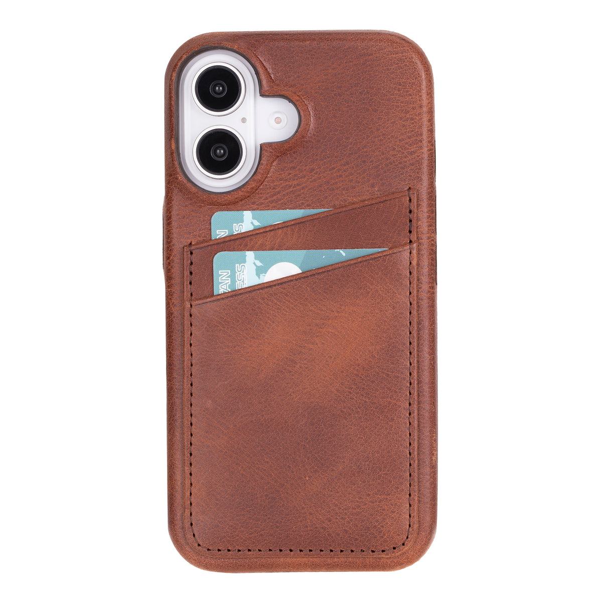 iPhone 16 Leather Case with Card Holder