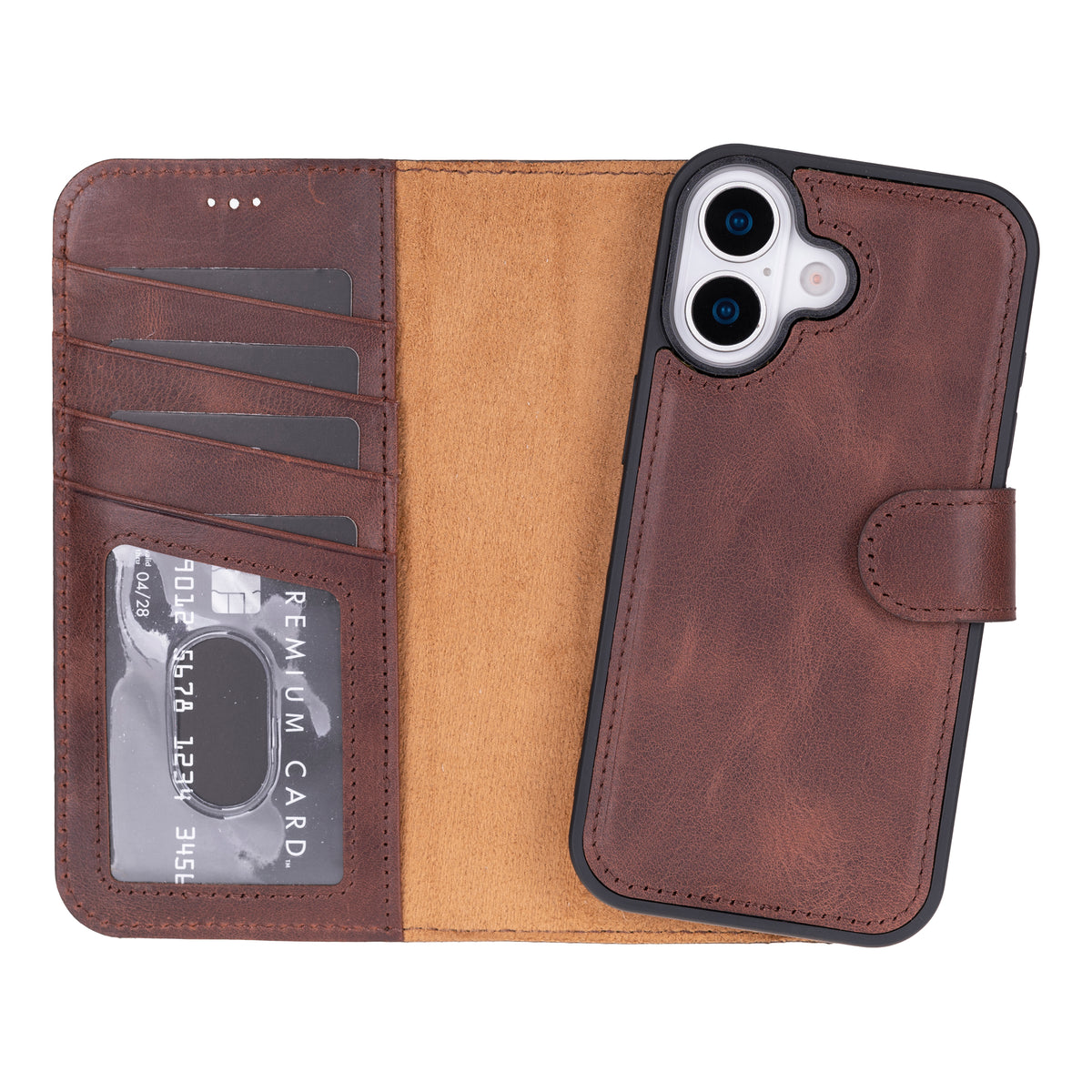 iPhone 17 Leather Wallet Case