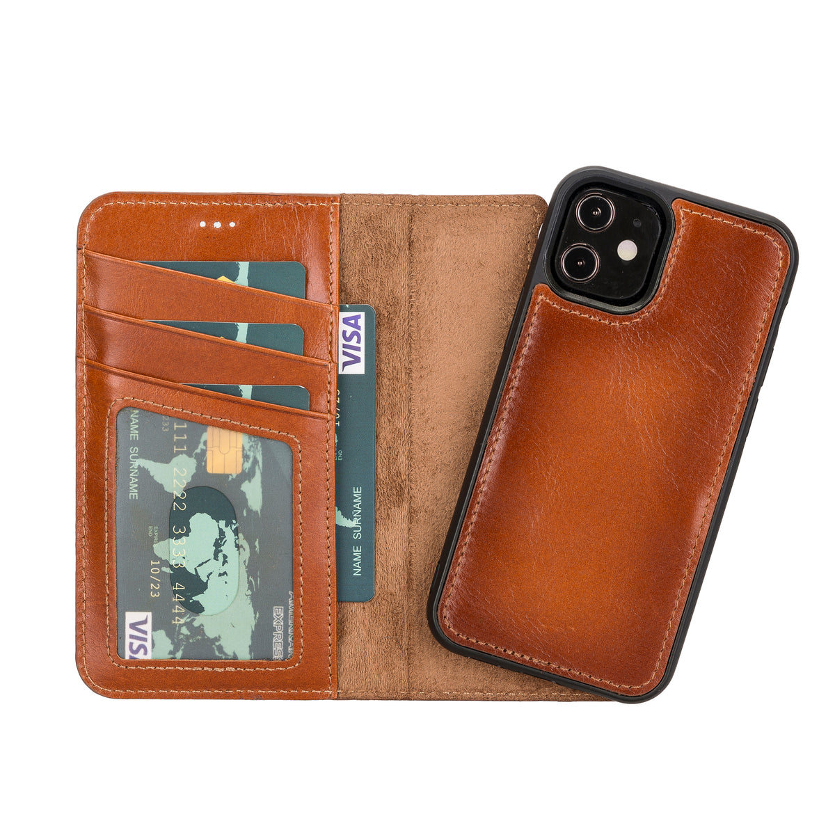 iPhone 12 Mini Leather Wallet Case