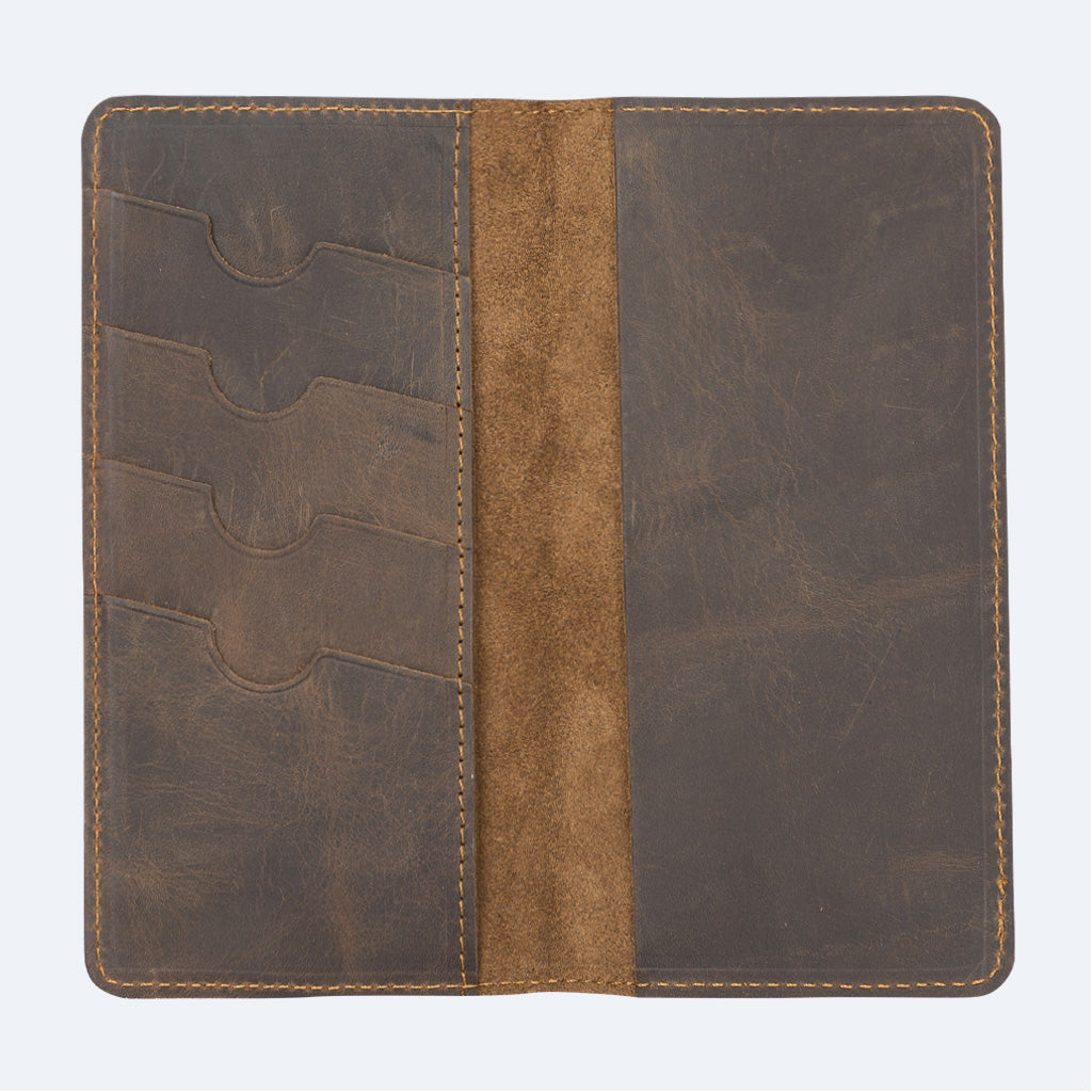 Premium Quality Leather Checkbook Holder and Wallet